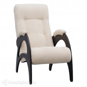 Кресло для отдыха Неаполь Модель 9 без лозы (Венге-эмаль/Ткань Ваниль Verona Vanilla) в Северске - seversk.katalogmebeli.com | фото