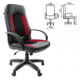 Кресло офисное BRABIX Strike EX-525 (черно-красный) в Северске - seversk.katalogmebeli.com | фото