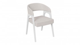 Кресло «Техас 1» (Белый матовый/Шенилл Estetica Vanille №220) в Северске - seversk.katalogmebeli.com | фото
