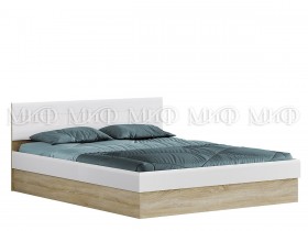 Кровать 1,4 спальня Фортуна (Дуб сонома/белый глянец) в Северске - seversk.katalogmebeli.com | фото