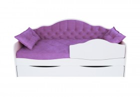 Кровать 190 серии Иллюзия Лайт 1 ящик 32 Фиолетовый (подушки) в Северске - seversk.katalogmebeli.com | фото