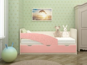 Кровать Бабочки 1,6м (Розовый металлик) в Северске - seversk.katalogmebeli.com | фото 1