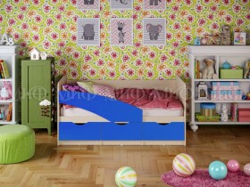Кровать Бабочки 2,0м (Синий матовый) в Северске - seversk.katalogmebeli.com | фото