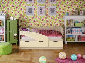 Кровать Бабочки 2,0м (Ваниль матовый) в Северске - seversk.katalogmebeli.com | фото 1