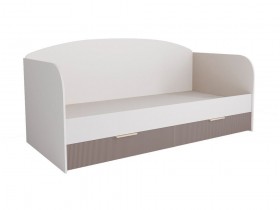 Кровать с ящиками ДКД 2000.1 Лавис (Белый софт/Грей софт/корпус Белый) в Северске - seversk.katalogmebeli.com | фото