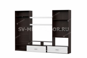 Мебель для гостиной МГС 7 Исполнение 1 Дуб Венге/Белый глянец в Северске - seversk.katalogmebeli.com | фото