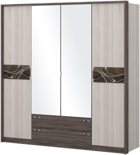 Шкаф четырехстворчатый с зеркалом Шк69.1 Николь в Северске - seversk.katalogmebeli.com | фото