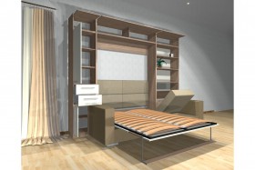 Шкаф-кровать с диваном Каролина в Северске - seversk.katalogmebeli.com | фото 3