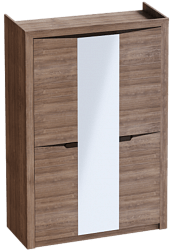 Шкаф трехдверный Соренто Дуб стирлинг/Кофе структурный матовый в Северске - seversk.katalogmebeli.com | фото